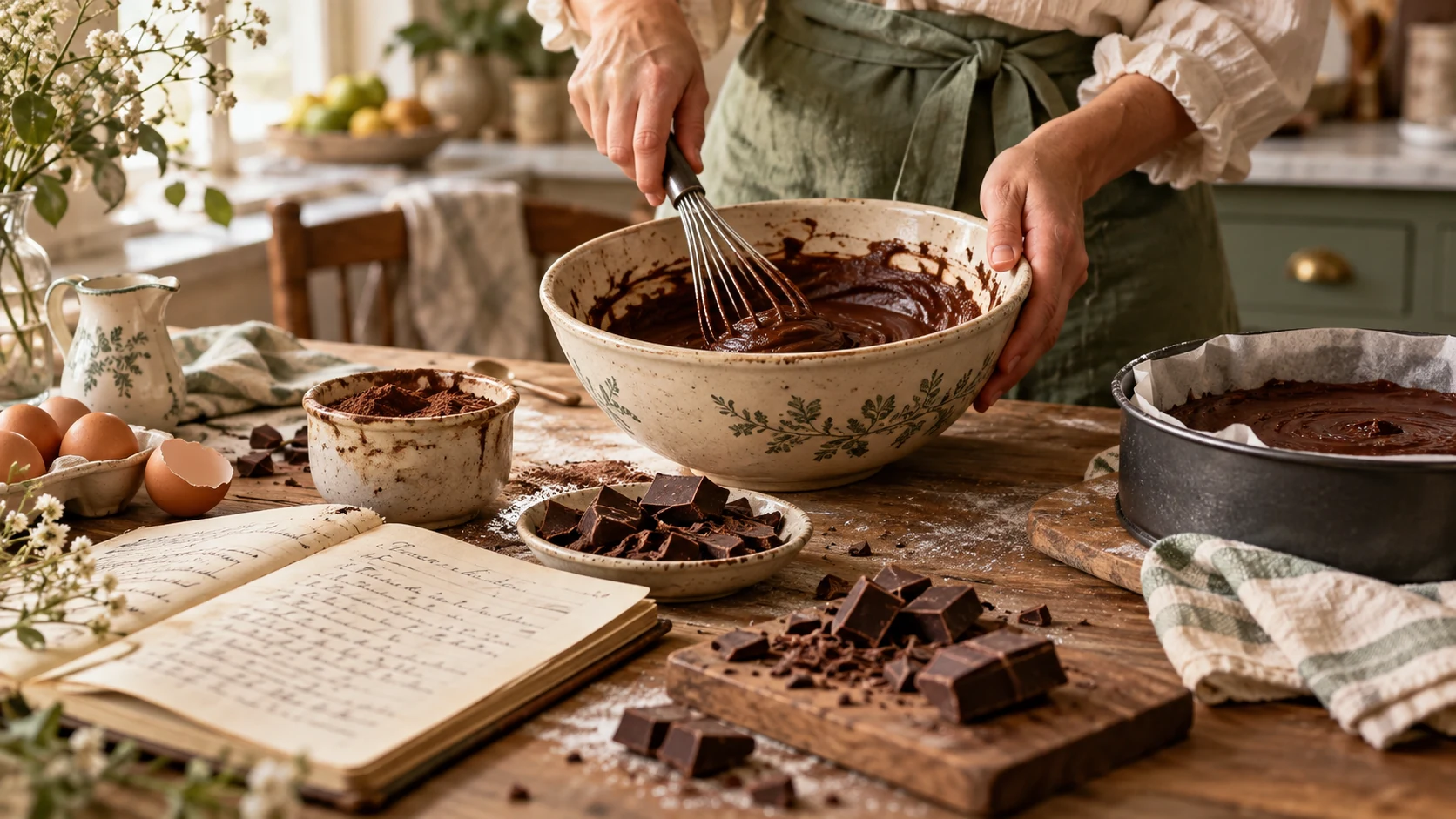 Ingrédients et préparation autour du chocolat